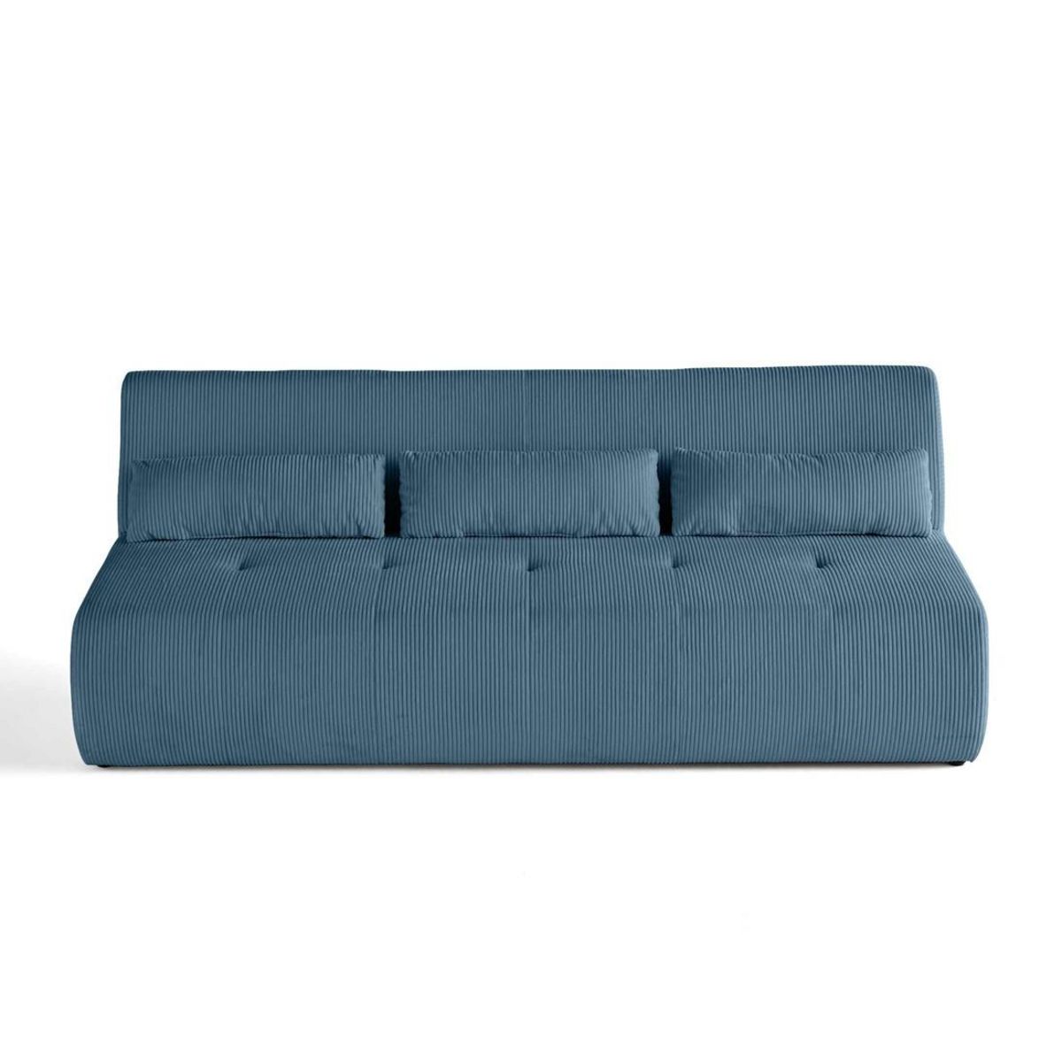 LISA DESIGN Onyx - canapé droit 3 places - en velours côtelé