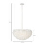 Voir la diapositive 6 : Paris Prix Lampe Suspension Déco  Imitation Plume  60cm Blanc