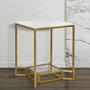Voir la diapositive 6 : Paris Prix Table d'Appoint Design  Eva  60cm Blanc & Or