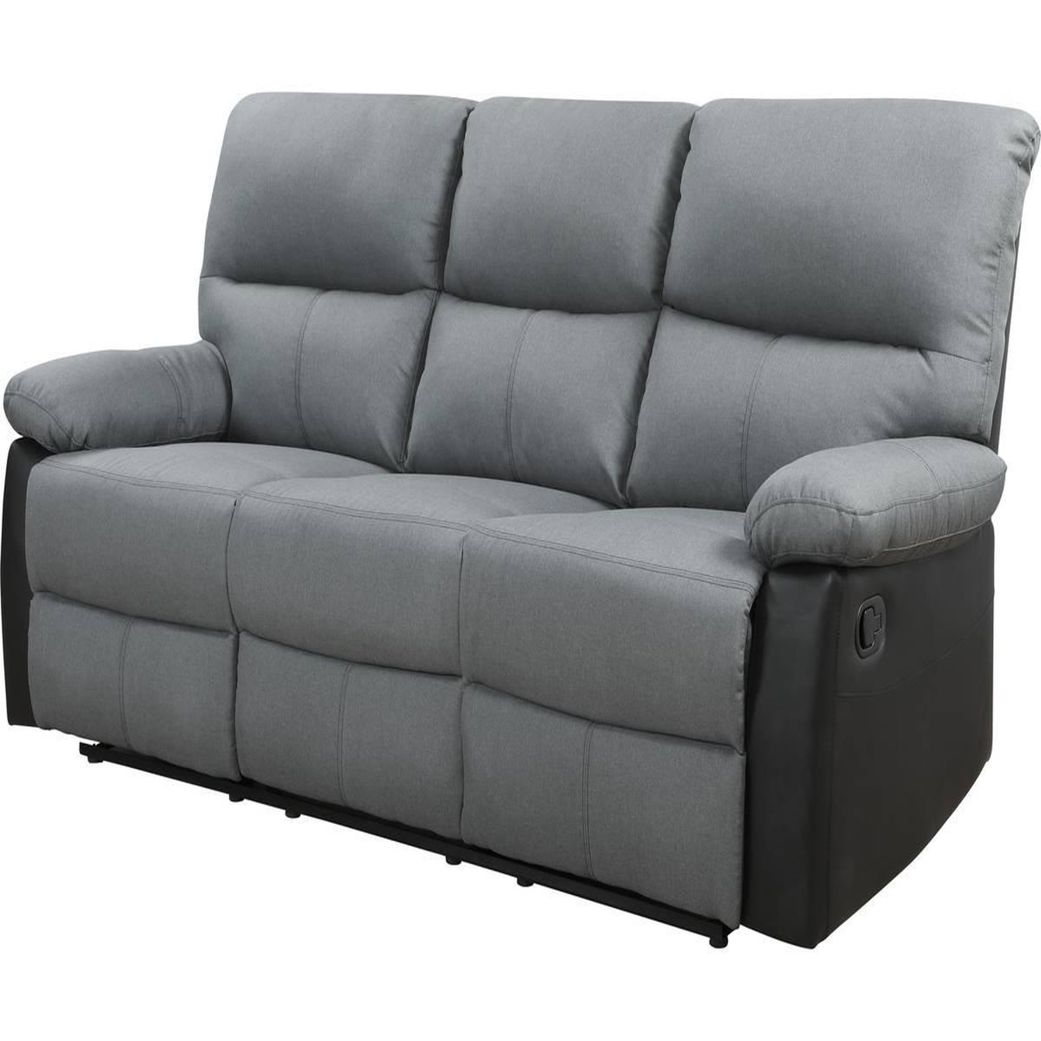 Habitat et Jardin Canapé relax  lincoln  - 3 places - noir / gris foncé