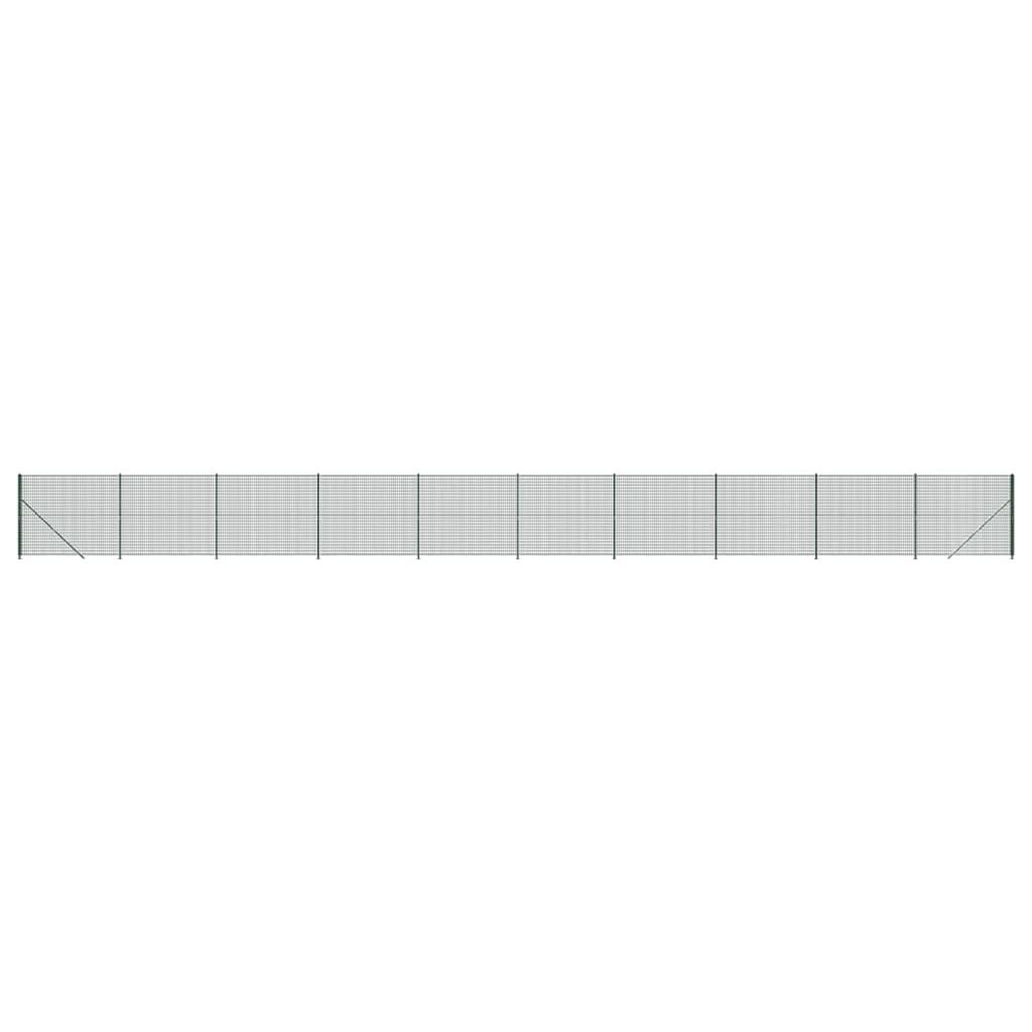 Voir la diapositive 2 : VIDAXL Cloture en treillis metallique avec bride vert 1,6x25 m