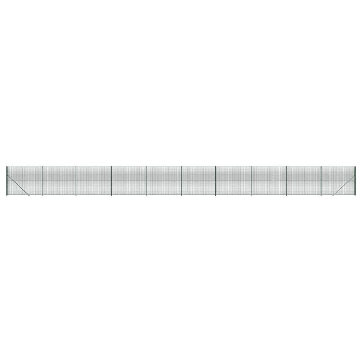 VIDAXL Cloture en treillis metallique avec bride vert 1,6x25 m