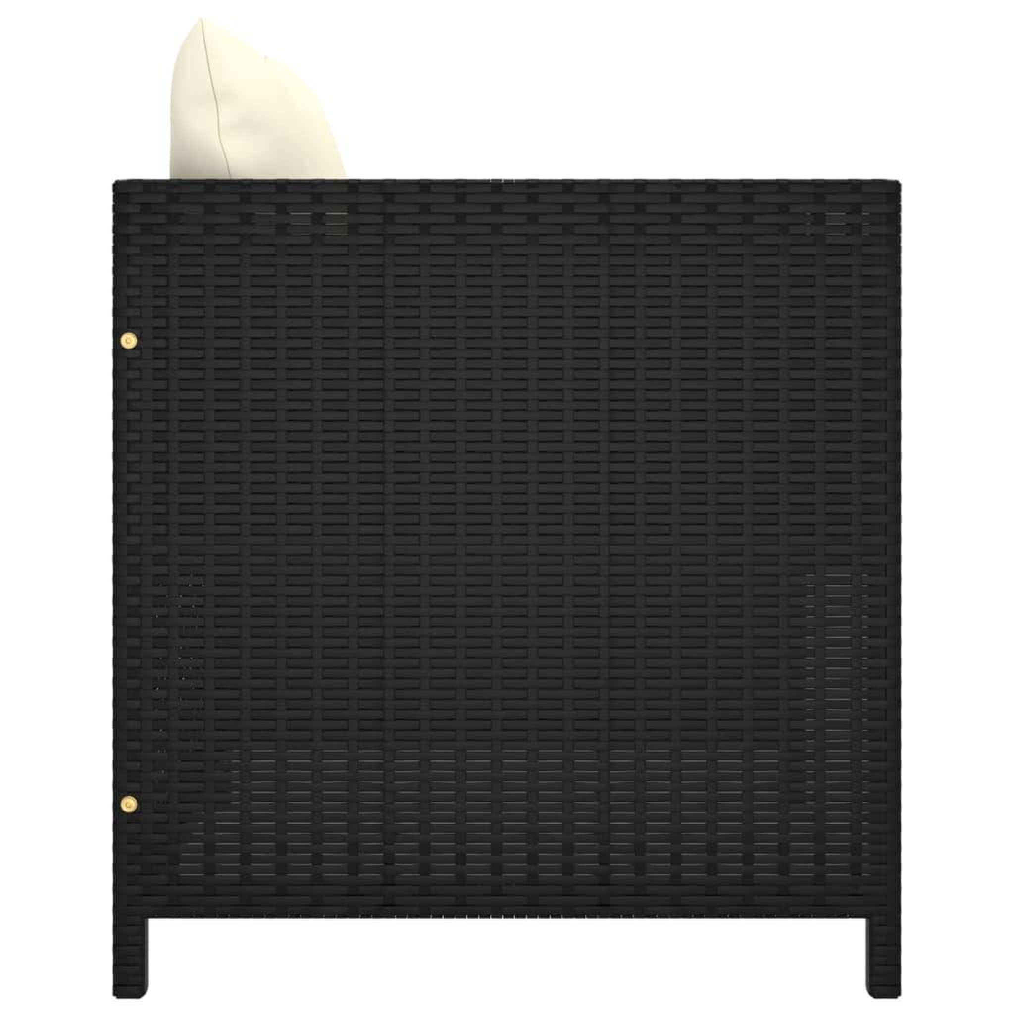 Voir la diapositive 3 : VIDAXL Canape de jardin avec coussins Noir Resine tressee