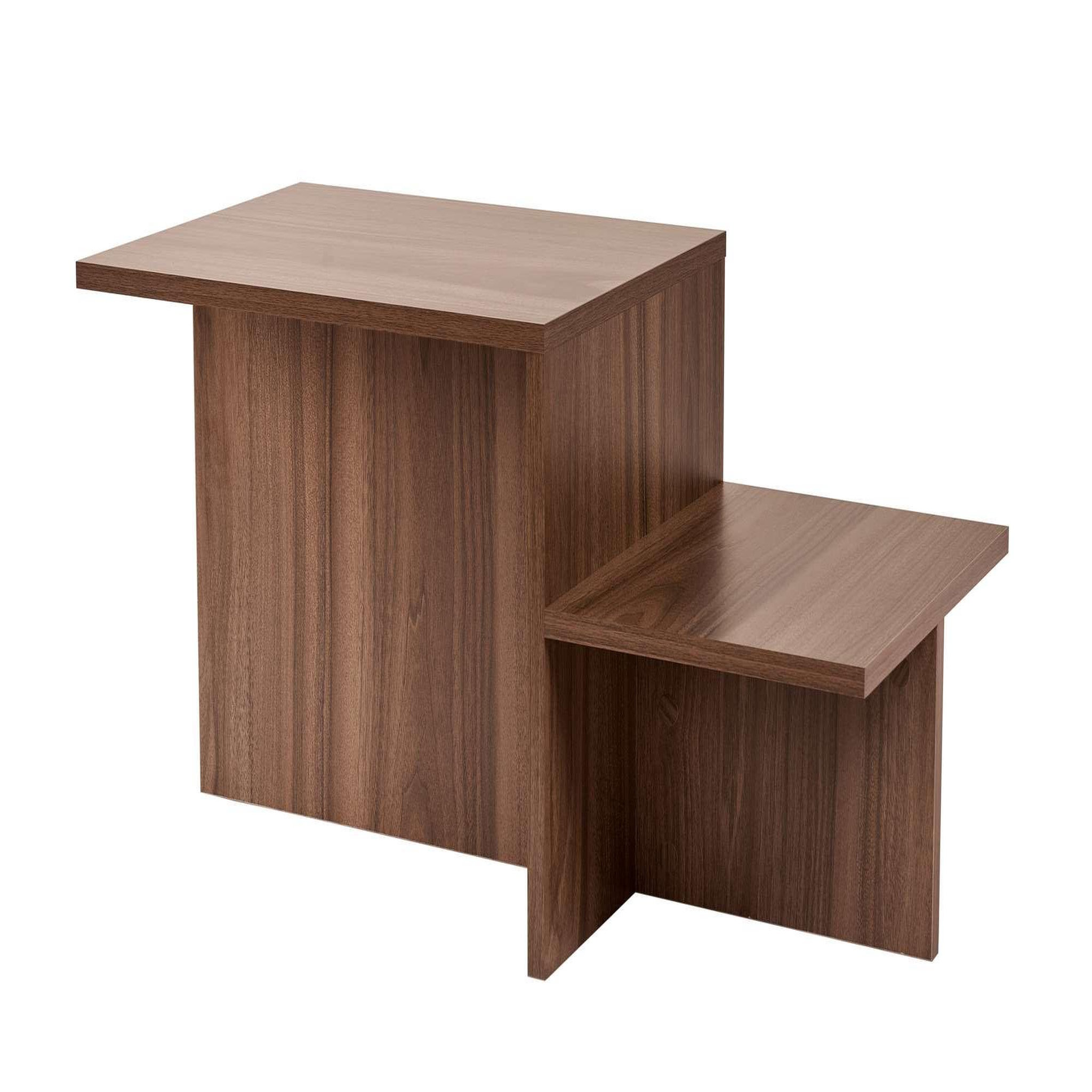 Habitat et Jardin Table basse en bois  harmony  - 80 x 40 x 40 cm - noyer