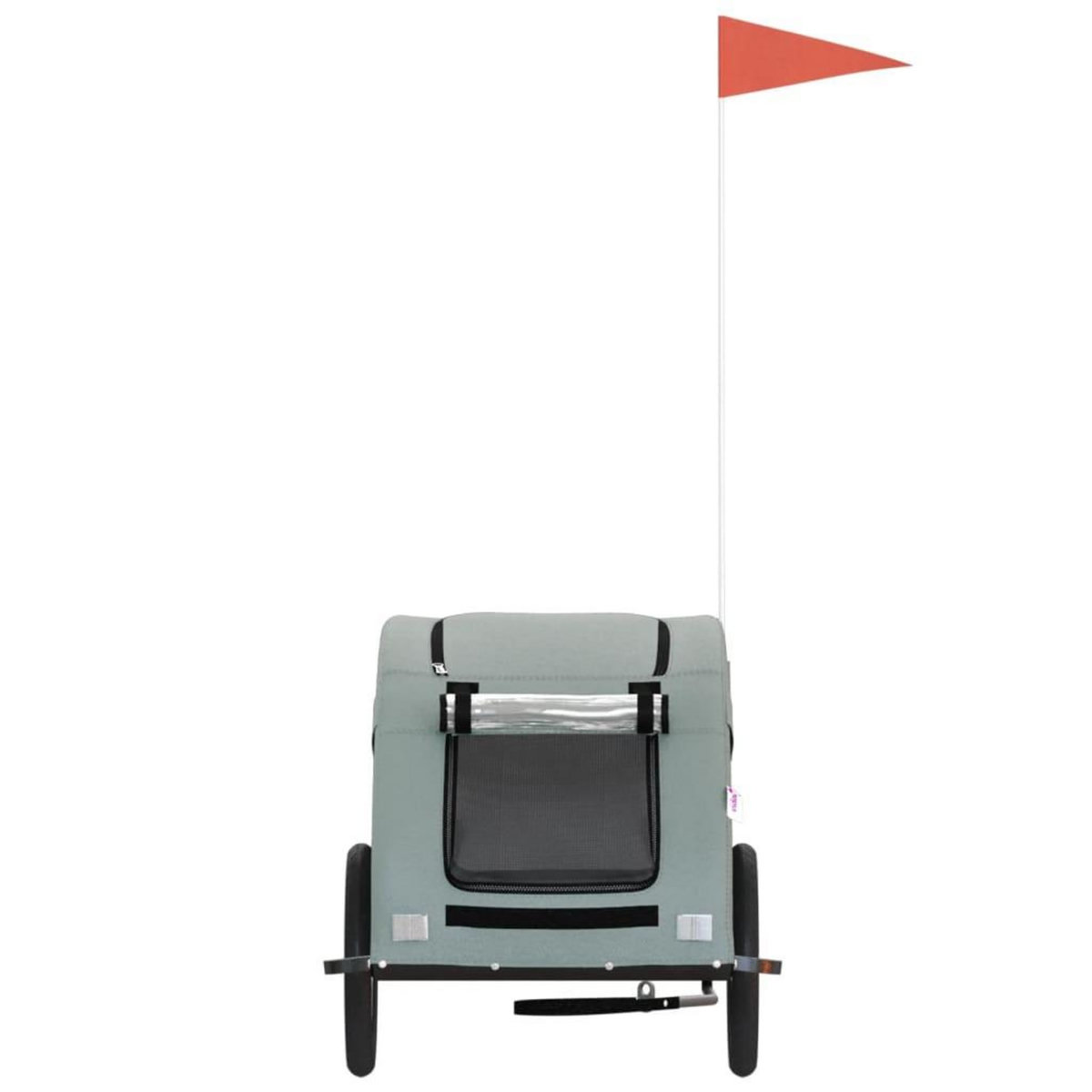 VIDAXL Remorque de velo pour animaux de compagnie gris