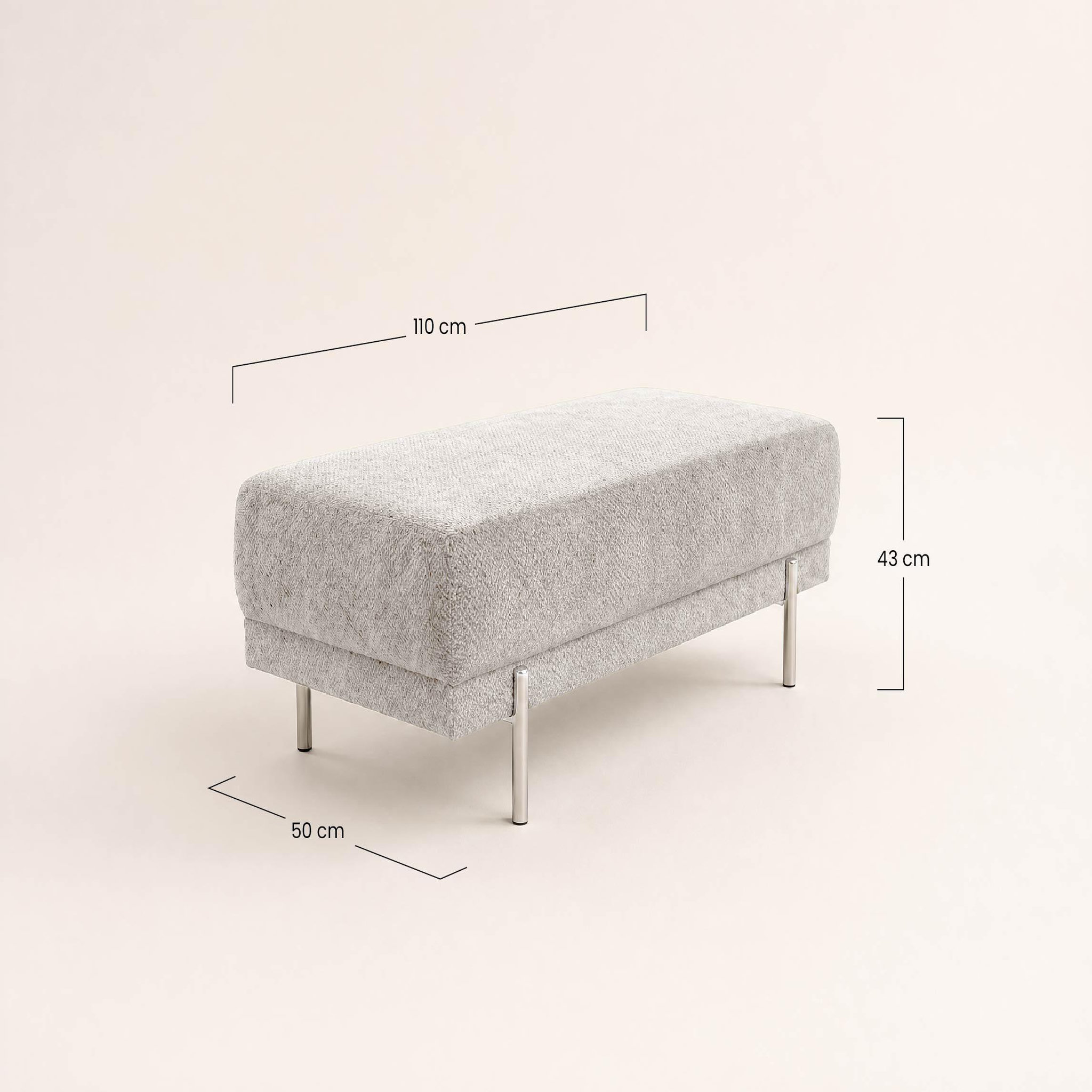 Voir la diapositive 6 : BEST MOBILIER Gabin - pouf en velours texturé