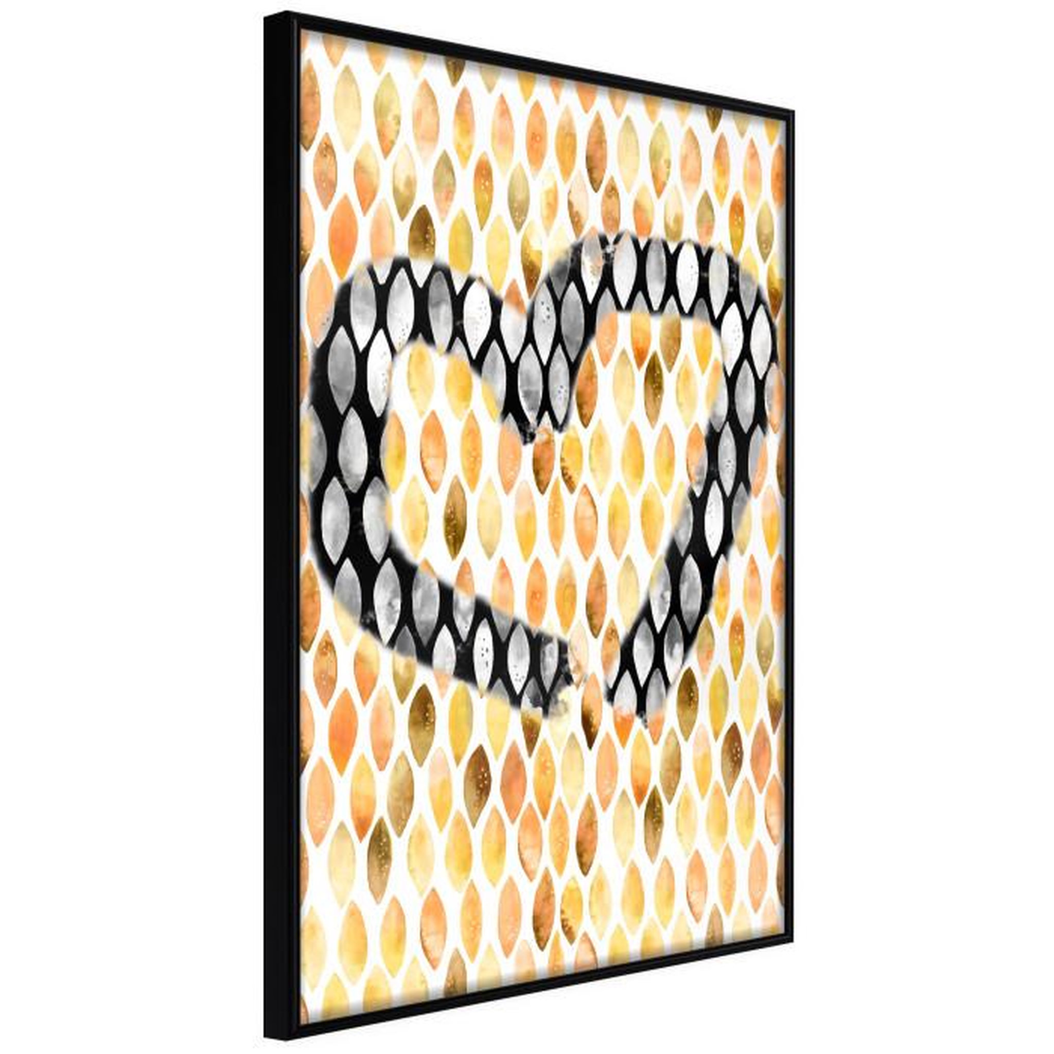 Paris Prix Affiche Murale Encadrée  I Love Oranges. Coloris disponibles : Noir, Jaune