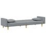 Voir la diapositive 5 : VIDAXL Canape-lit a 2 places avec oreillers et repose-pied gris clair