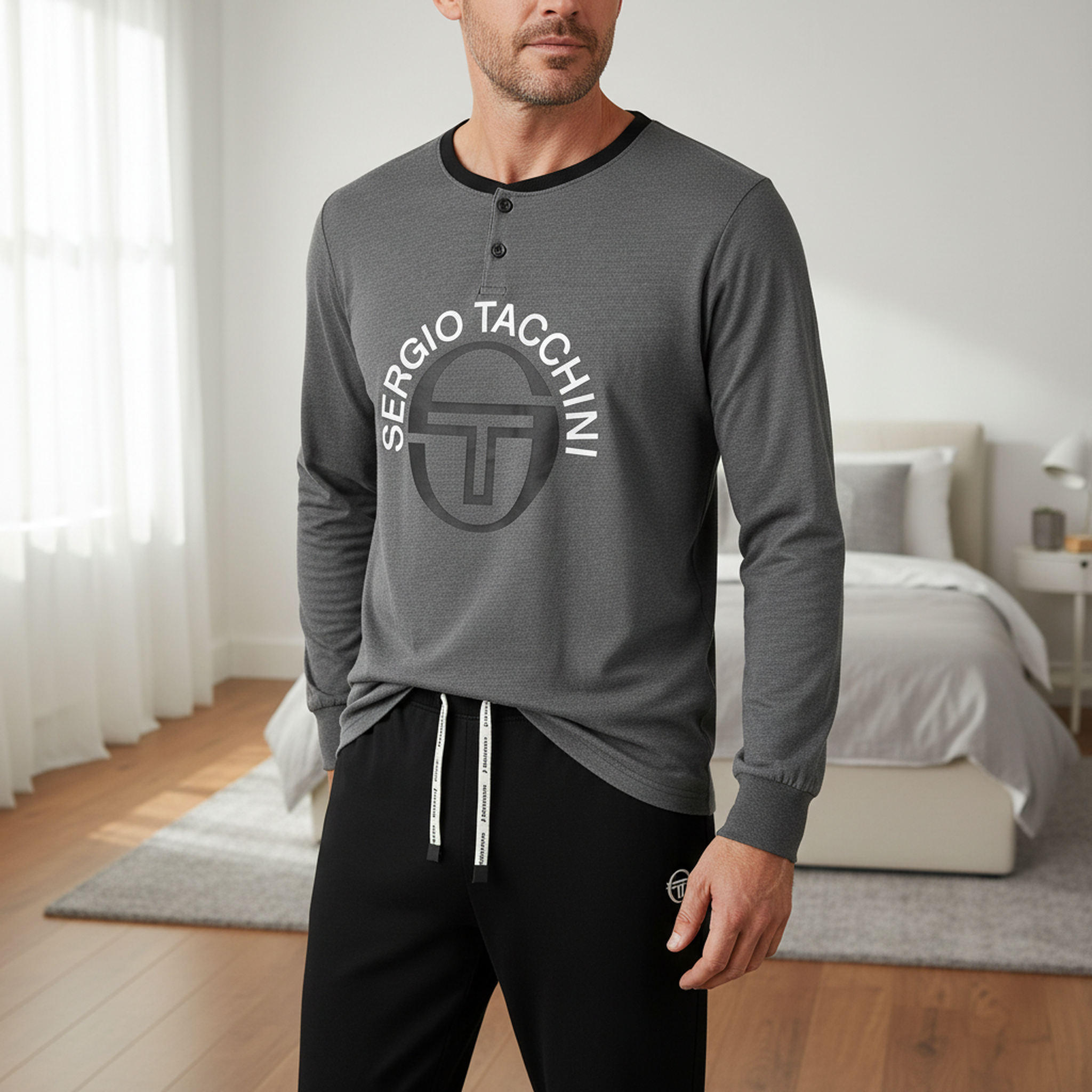 Voir la diapositive 2 : SERGIO TACCHINI Pyjama homme long sergio tacchini