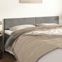 Voir la diapositive 1 : VIDAXL Tetes de lit 2 pcs Gris clair 100x5x78/88 cm Velours
