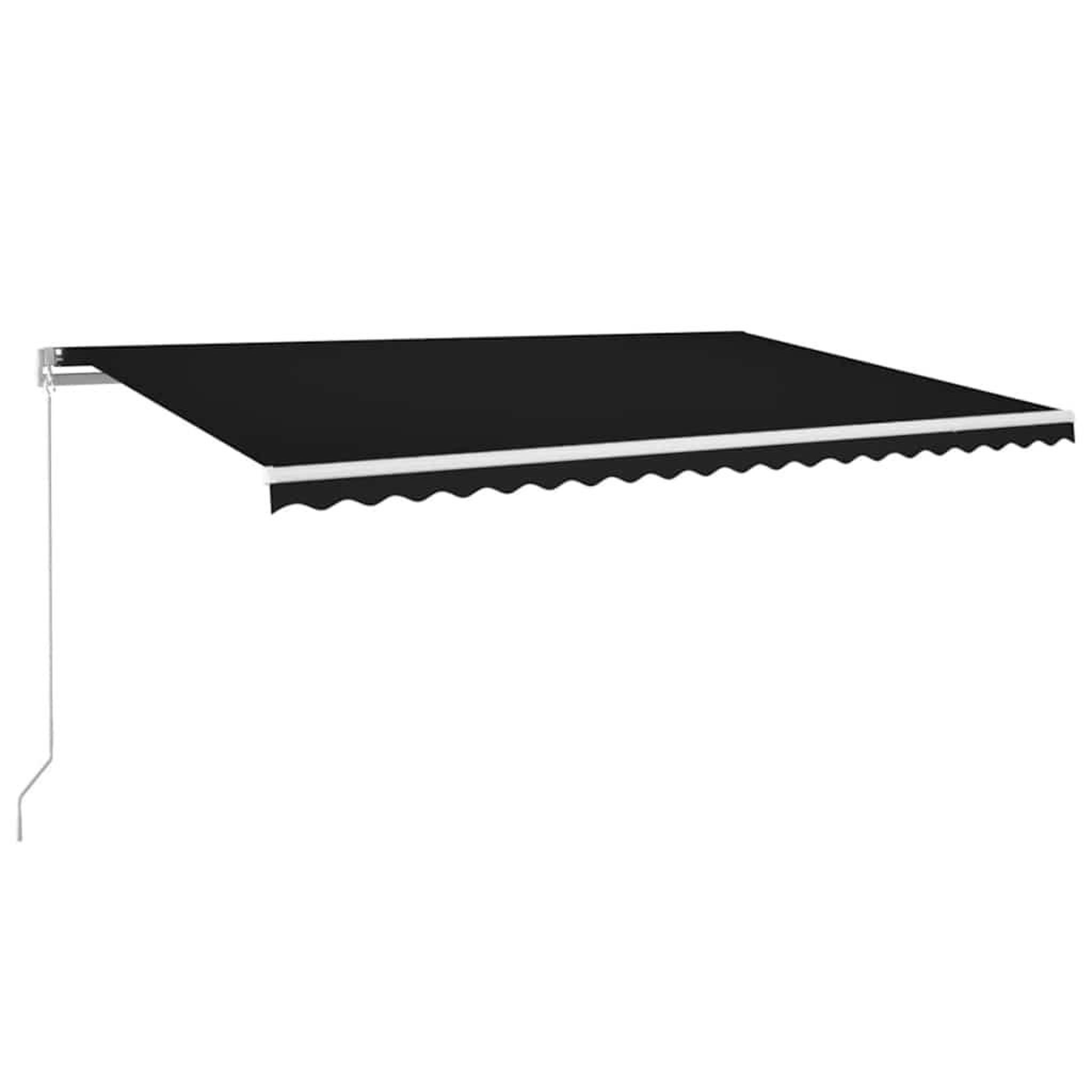 Voir la diapositive 2 : VIDAXL Auvent manuel retractable avec LED 500x300 cm Anthracite