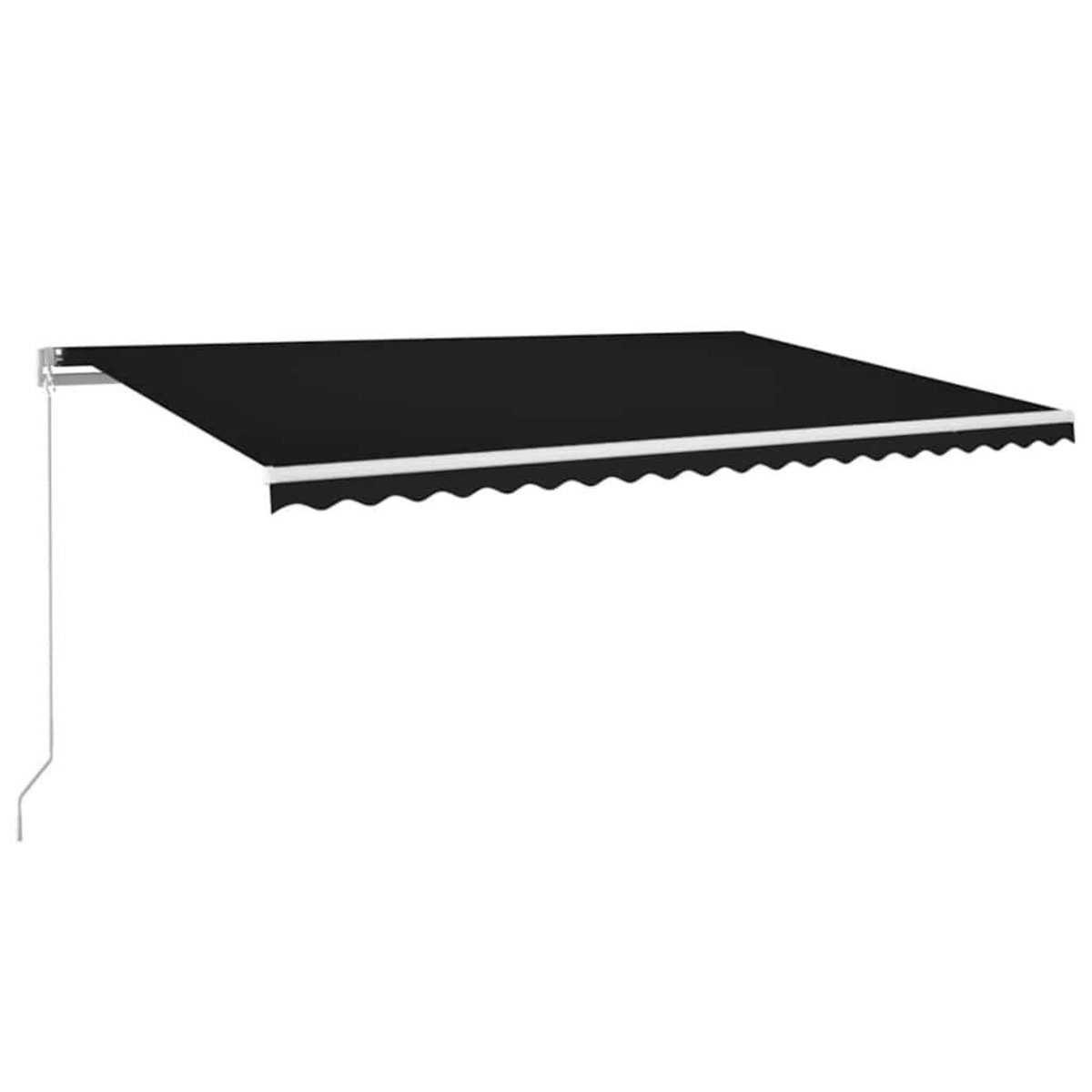 VIDAXL Auvent manuel retractable avec LED 500x300 cm Anthracite