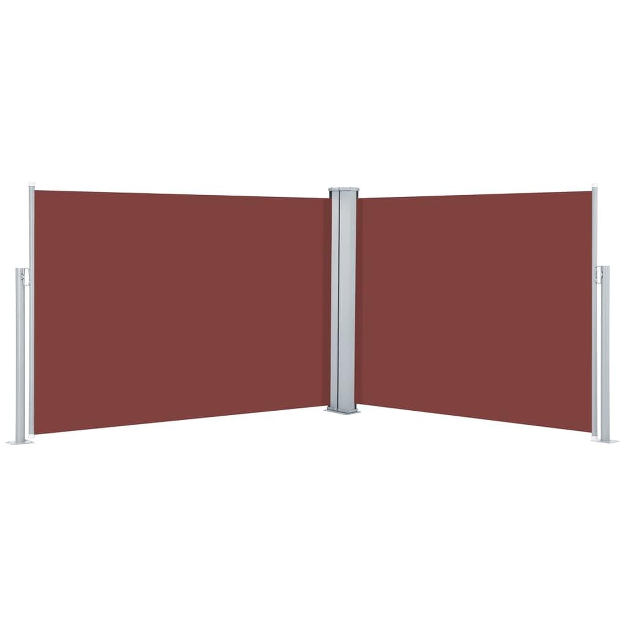 VIDAXL Auvent lateral retractable marron 100 x 1000 cm