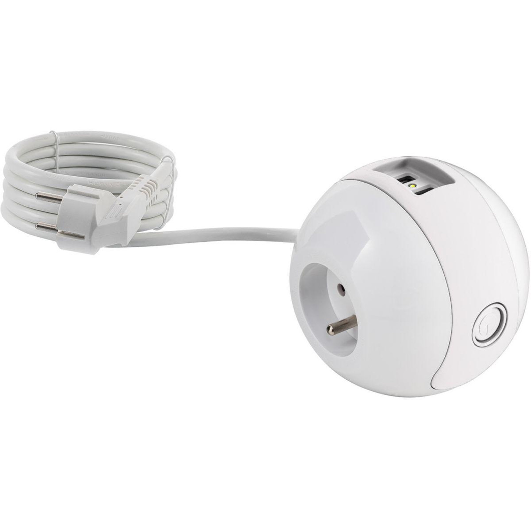 WATT AND CO Multiprise usb wattball blanc