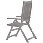 Voir la diapositive 5 : VIDAXL Chaises inclinables de jardin lot de 3 Gris Bois solide acacia