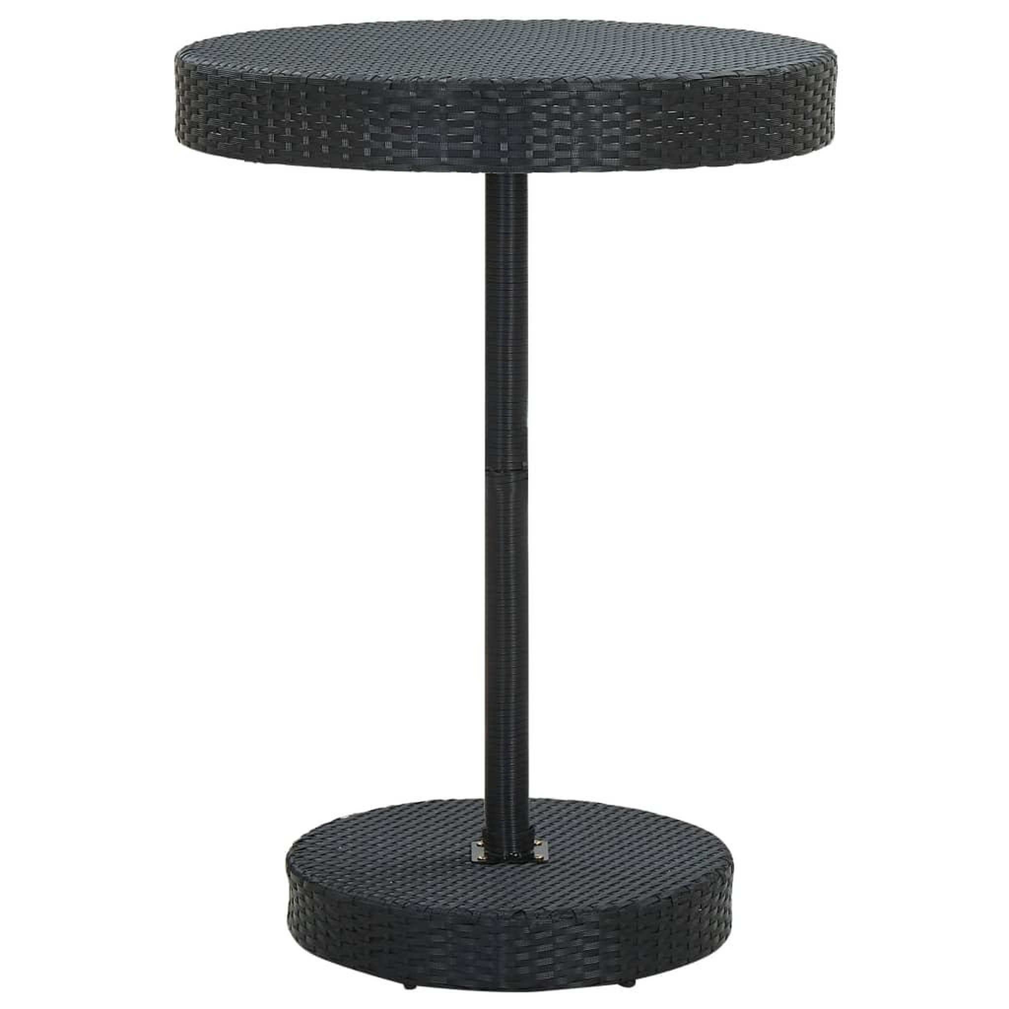 Voir la diapositive 5 : VIDAXL Ensemble de bar jardin 5 pcs noir poly rotin/bois massif acacia