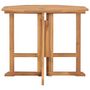 Voir la diapositive 2 : VIDAXL Table a dîner pliable de jardin Ø90x75 cm Bois de teck solide