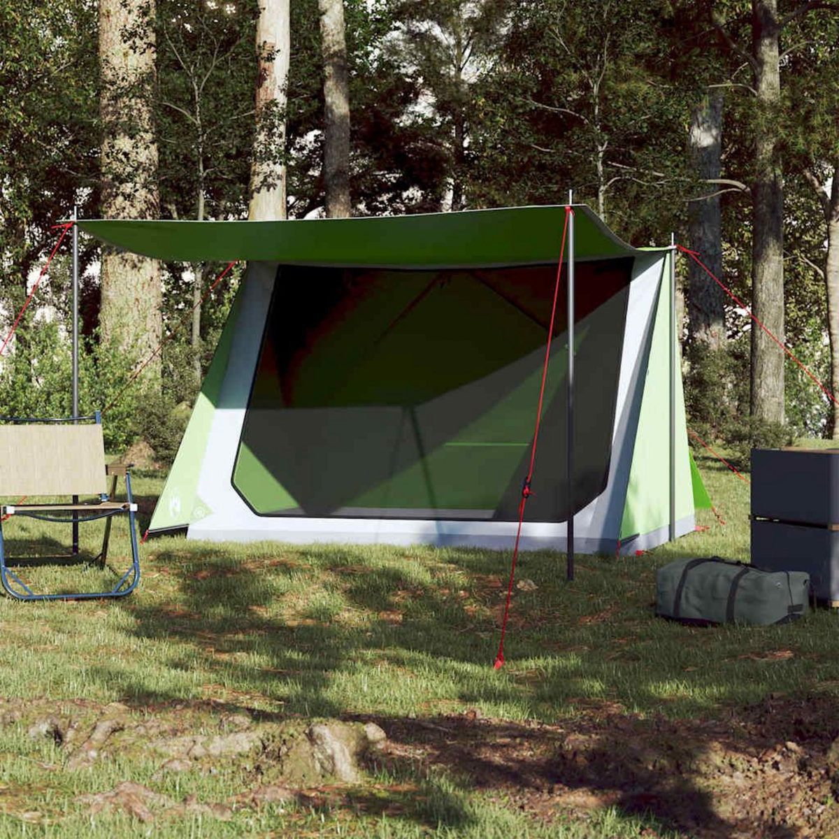 VIDAXL Tente de camping 2 personnes vert impermeable