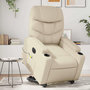 Voir la diapositive 1 : VIDAXL Fauteuil inclinable de massage electrique creme similicuir