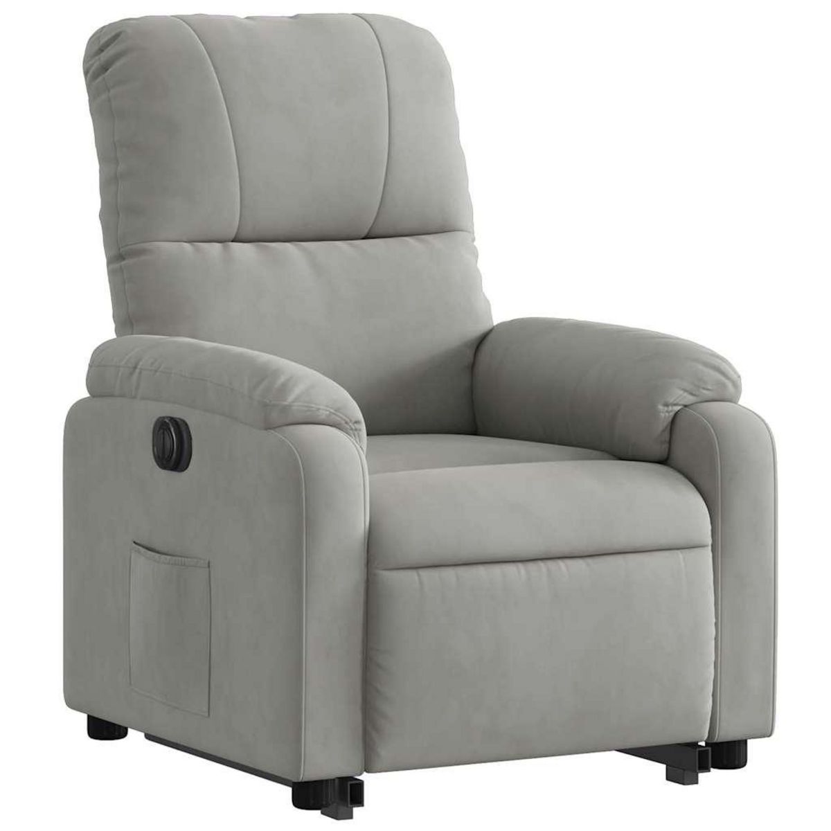 VIDAXL Fauteuil inclinable electrique gris clair tissu microfibre