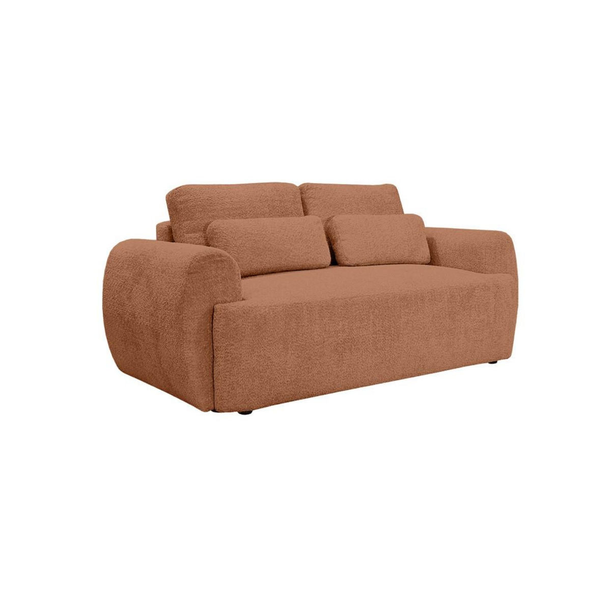 BEST MOBILIER Mahina - canapé droit 2 places - en tissu bouclette