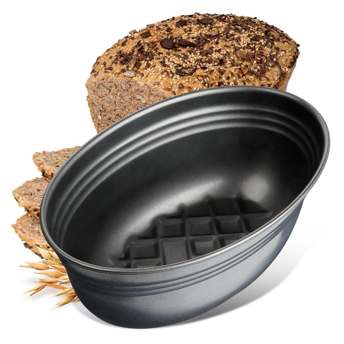 ZENKER Ensemble de 2 Moules à pain ovale 26 x 16 cm Zenker Black Metallic