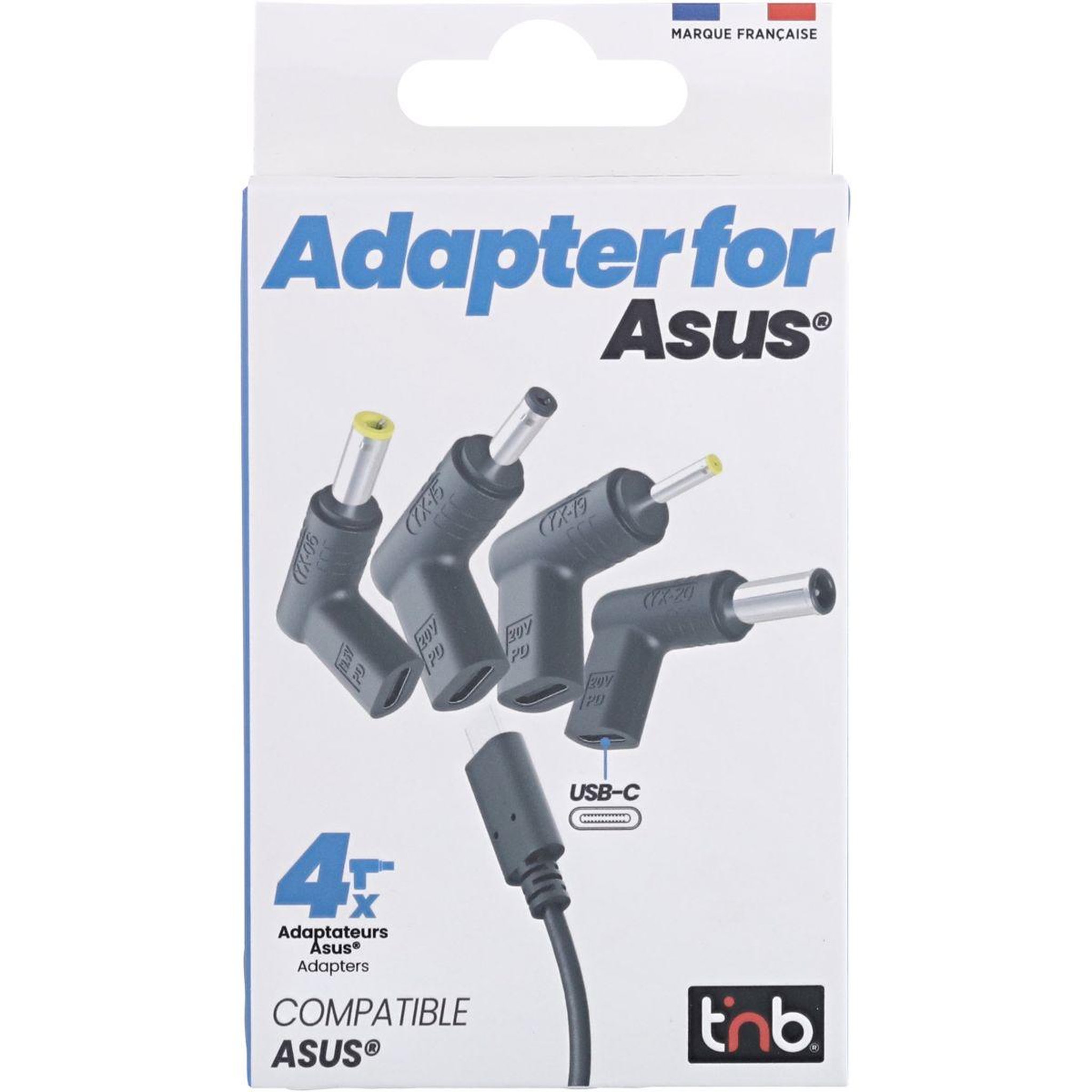 Voir la diapositive 5 : TNB Hub usb-c vers asus 4 embouts noir