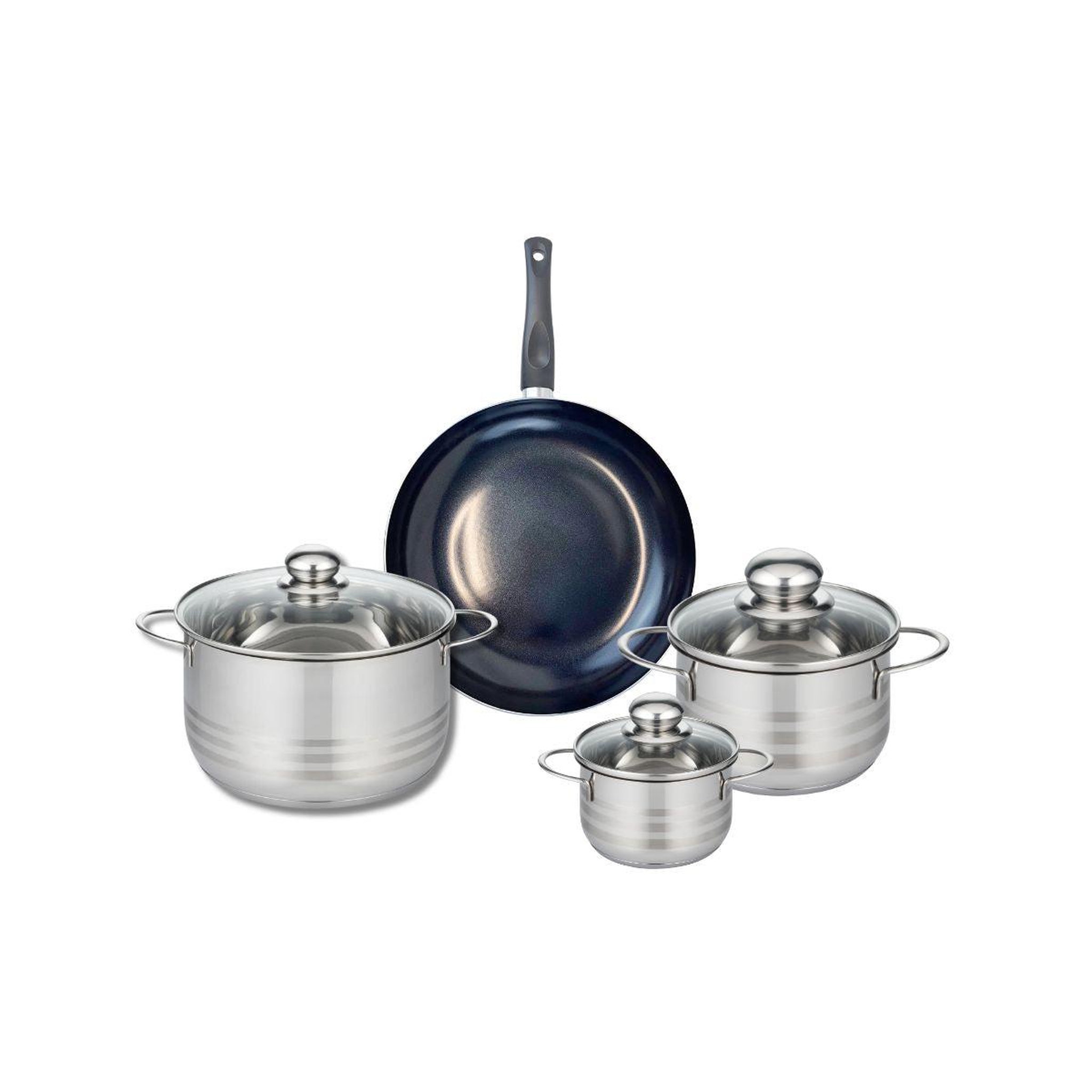 ELO Ensemble de 1 poêle de cuisson 24 cm et 3 faitouts 12, 16 et 20 cm elo prima brillant