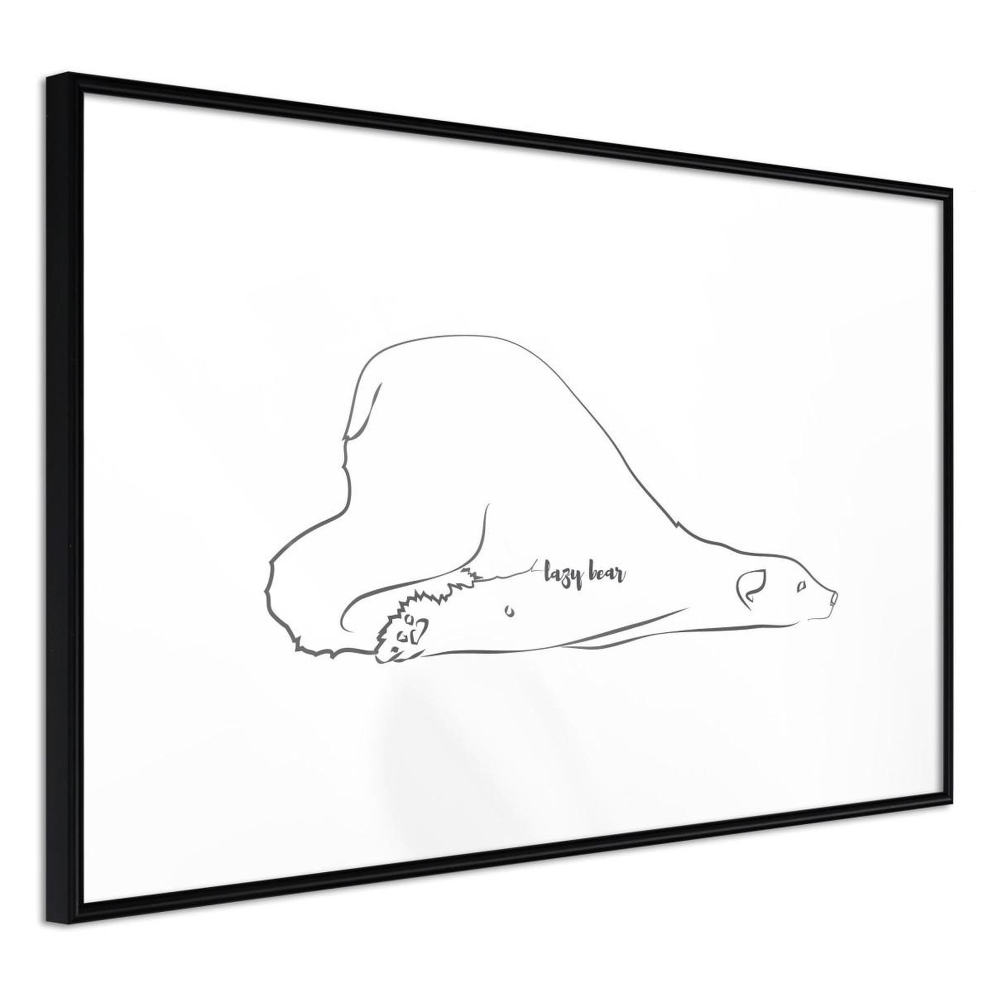 Paris Prix Affiche murale encadrée  resting polar bear. Coloris disponibles : Jaune, Noir