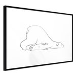 Paris Prix Affiche Murale Encadrée  Resting Polar Bear. Coloris disponibles : Noir, Jaune