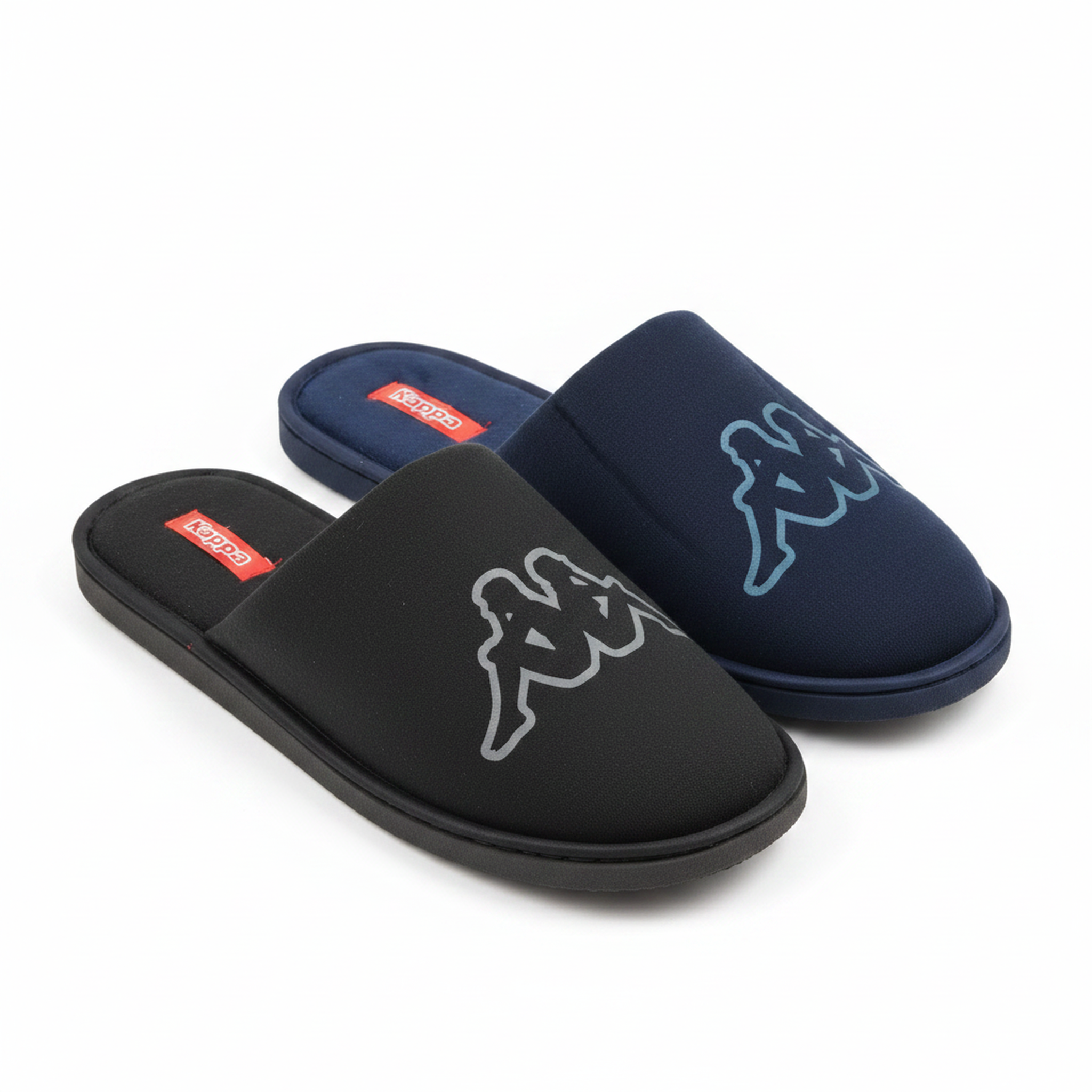 KAPPA Kappa pantoufles mules homme moletonnées logo omini pack 2 paires. Coloris disponibles : Bicolore