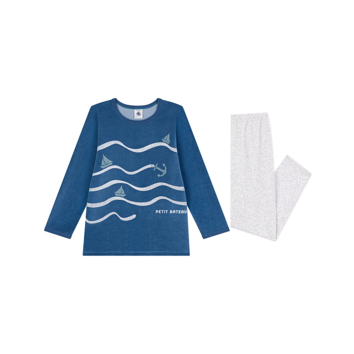 PETIT BATEAU Pyjama bleu gar on pas cher Auchan