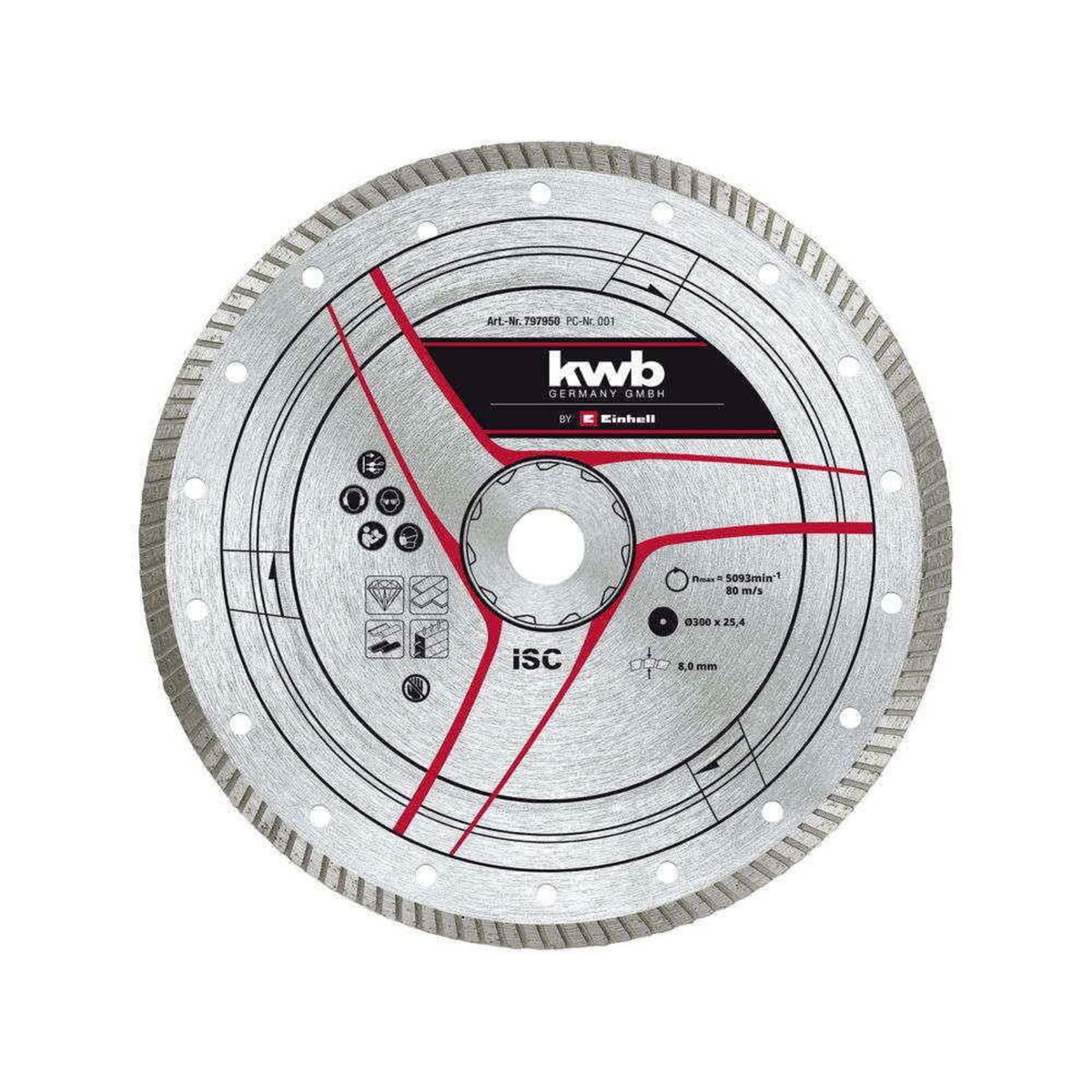 KWB Disque Turbo diamanté 300x25,4 mm