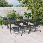 VIDAXL Table de jardin anthracite 200x100x71 cm acier