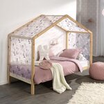 Paris Prix Lit Enfant Cabane & Voile  Dallas II  90x200cm Naturel