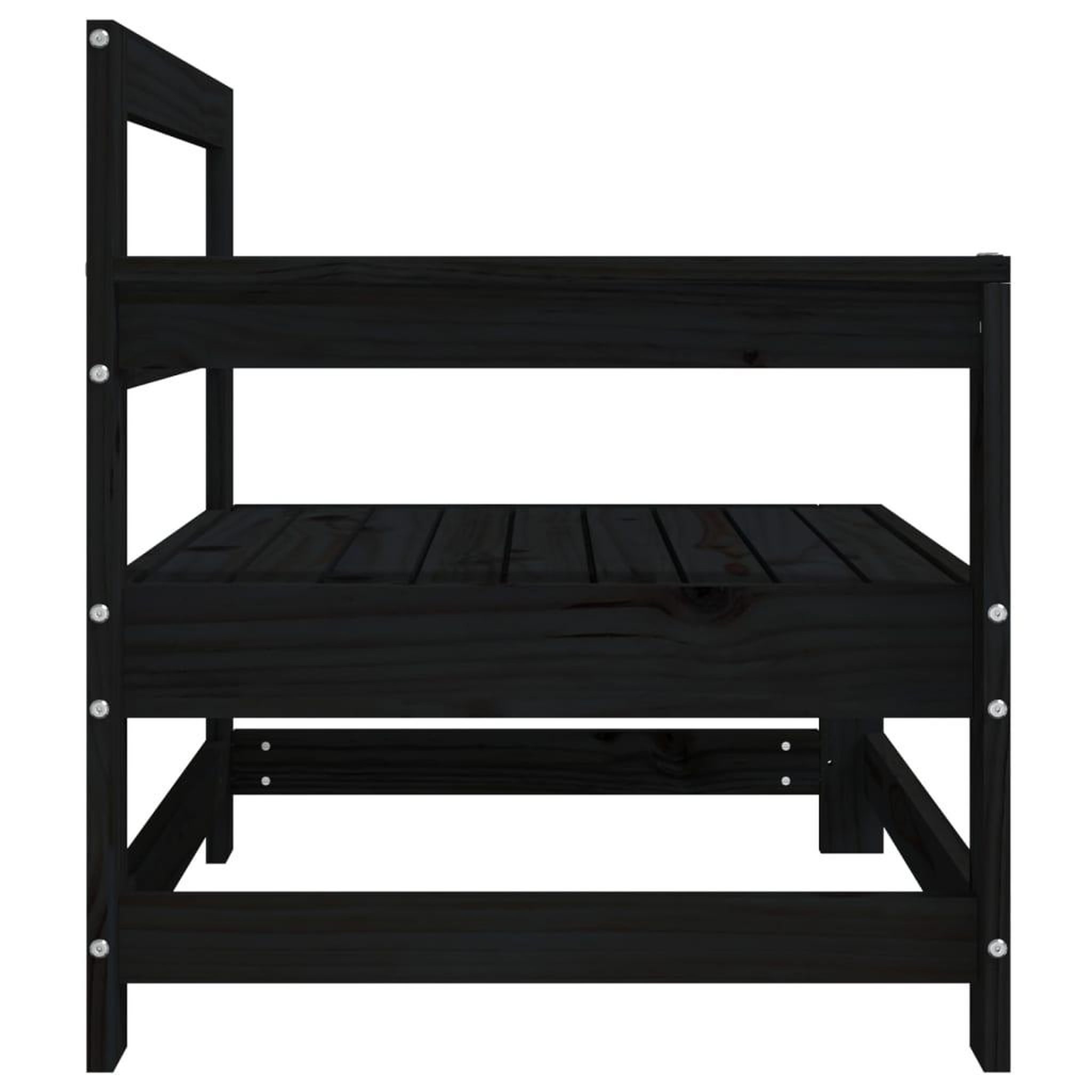 Voir la diapositive 5 : VIDAXL Canapes d'angle de jardin 2 pcs noir bois de pin massif