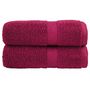 Voir la diapositive 1 : VIDAXL Serviettes de visage de qualité sup. SOLUND 2 pcs bordeaux