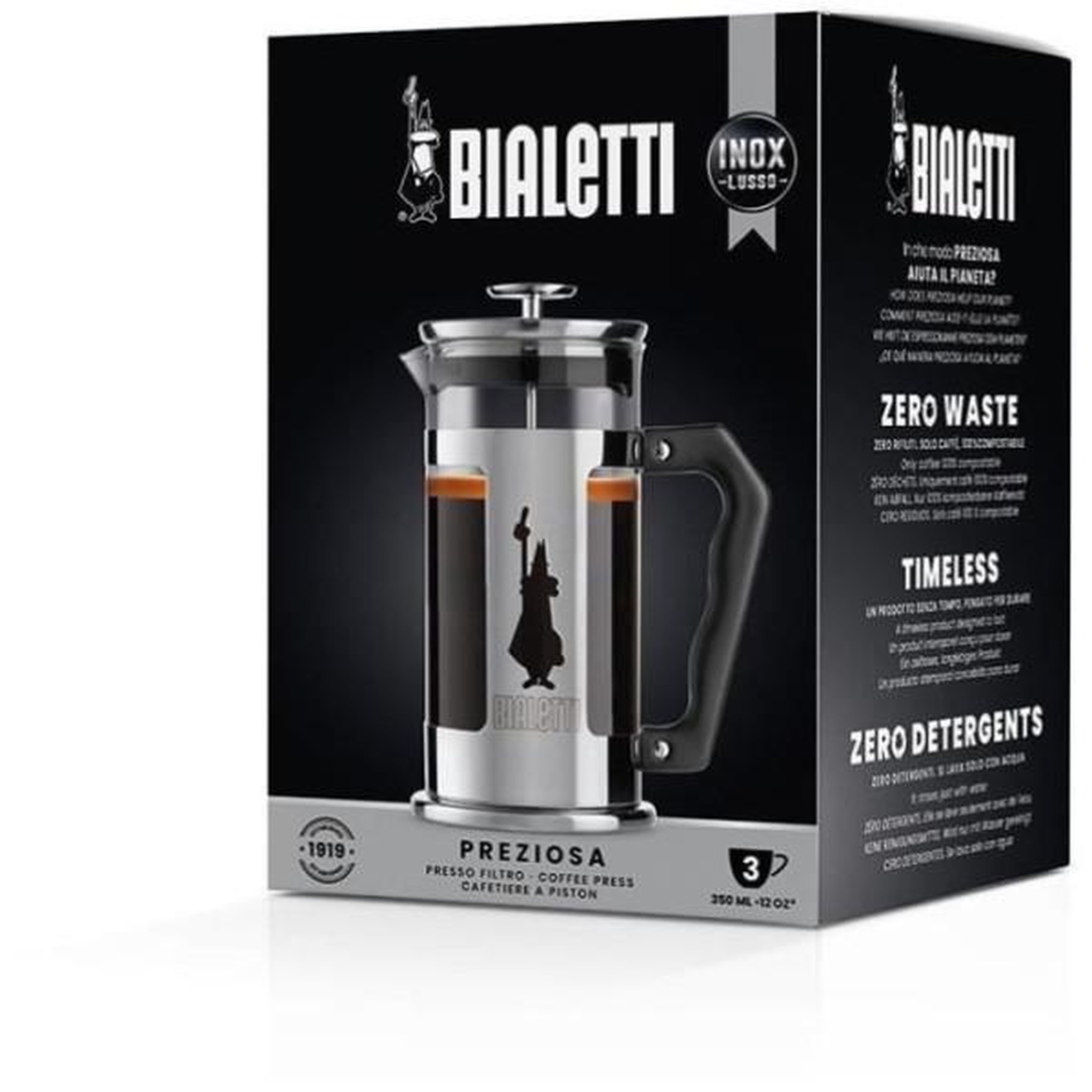 Voir la diapositive 6 : BIALETTI Cafetière à piston French Press Preziosa - capacité 3 tasses