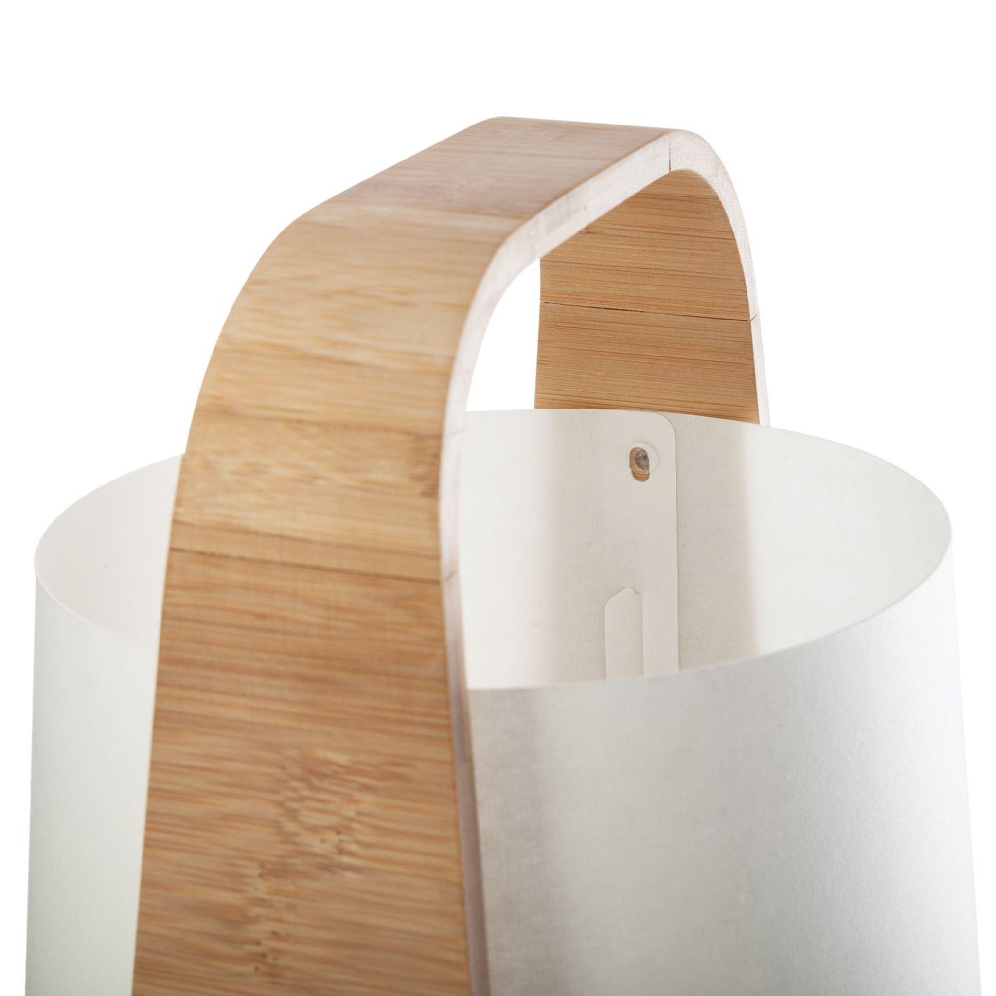 Voir la diapositive 3 : ATMOSPHERA Lampe en bambou life - h. 35 cm - blanc