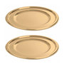 Voir la diapositive 1 : Paris Prix Lot de 2 Plateaux Ronds  Ilona  30cm Or
