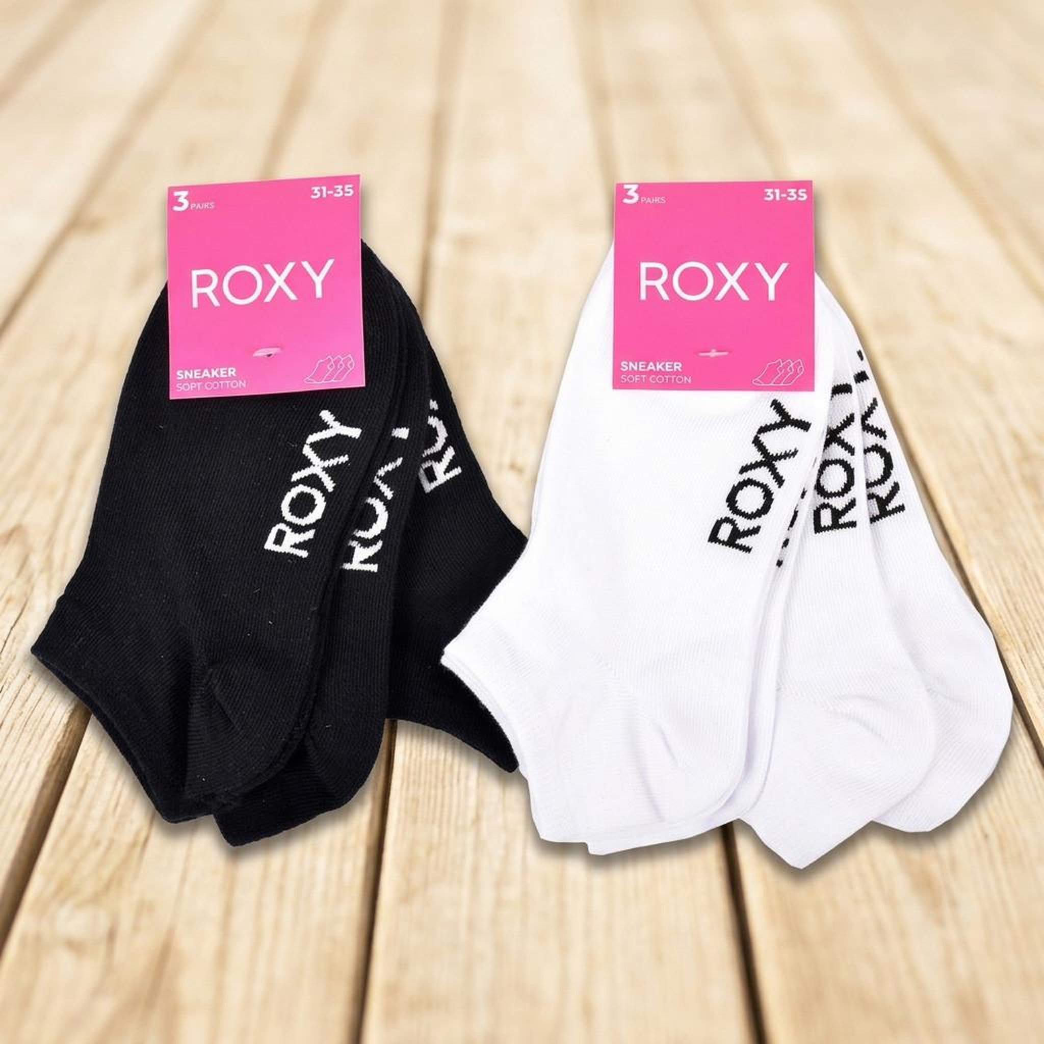 Voir la diapositive 4 : ROXY Roxy chaussettes fille sneaker pack 6 (lot) - coton respirant