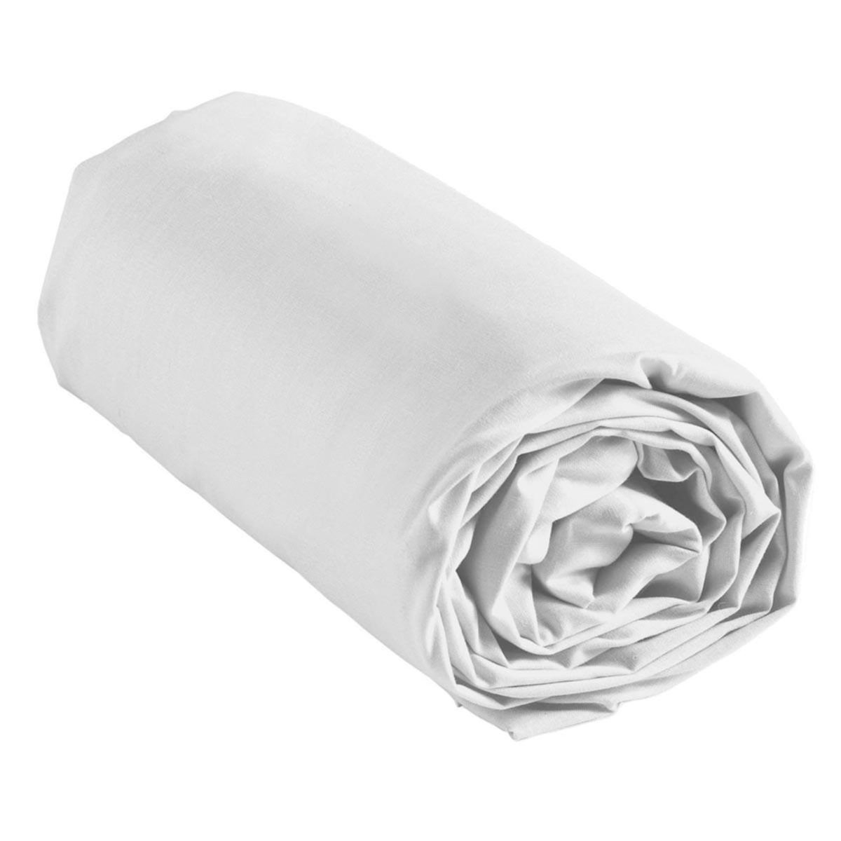 Paris Prix Drap Housse Uni  Linella  160x200cm Blanc