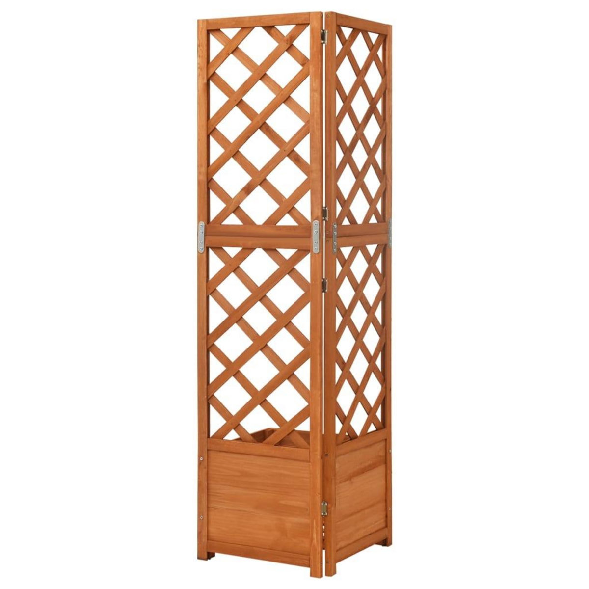 VIDAXL Jardiniere d'angle en treillis 40x40x150cm Bois de sapin massif