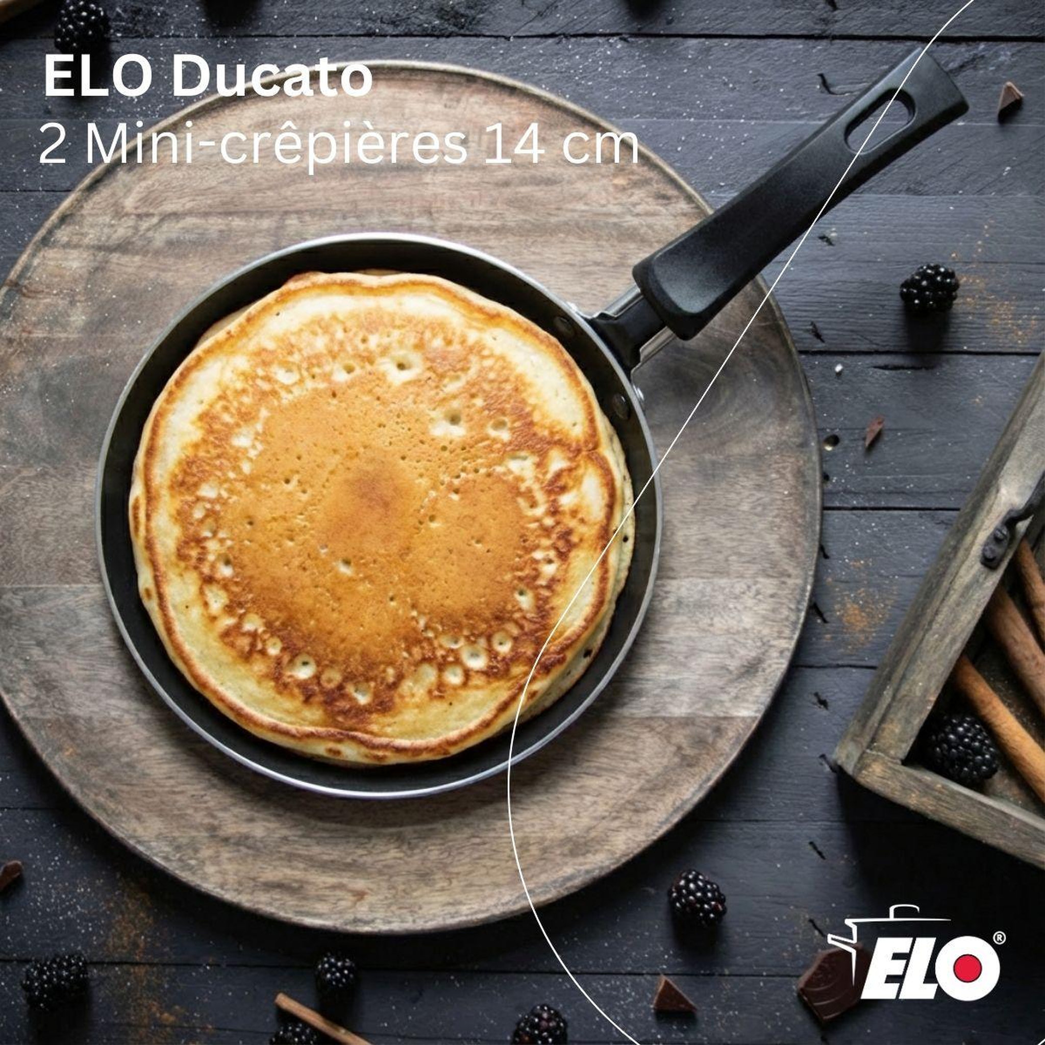 Voir la diapositive 3 : ELO Set de 1 poêle de cuisson 14 cm en aluminium avec 1 ustensiles de cuisine sans pfas elo jewel de luxe