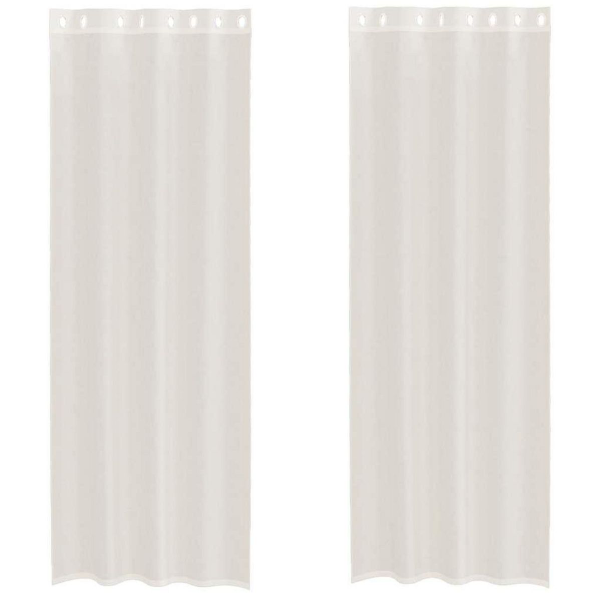 VIDAXL Rideaux en voile avec œillets 2 pcs creme 140x300 cm