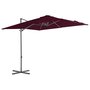 Voir la diapositive 1 : VIDAXL Parasol de jardin en porte-a-faux mat en acier rouge bordeaux