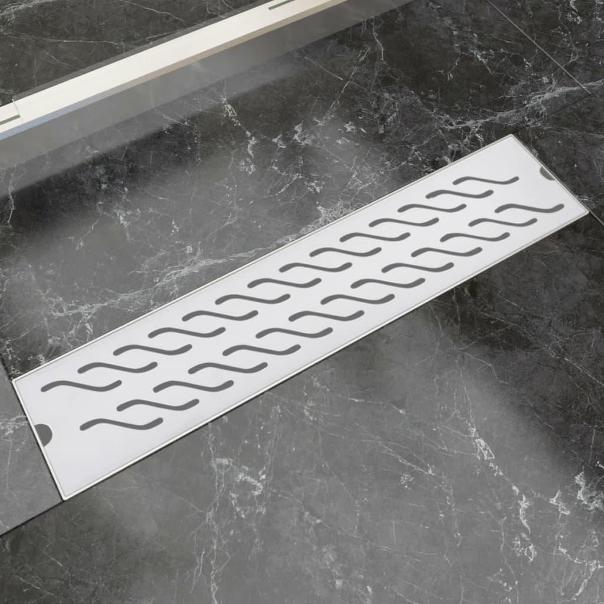 Voir la diapositive 1 : VIDAXL Drain de douche lineaire 530 x 140 mm acier inoxydable