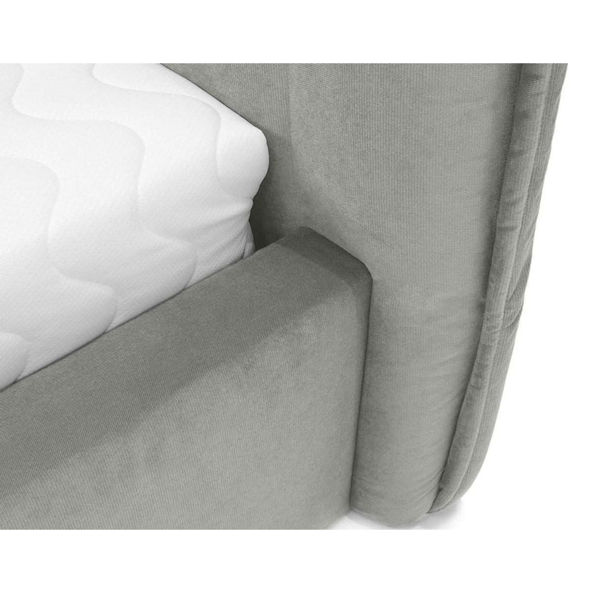 BEST MOBILIER Esmee - lit coffre - 140x200 cm - en velours - sommier inclus