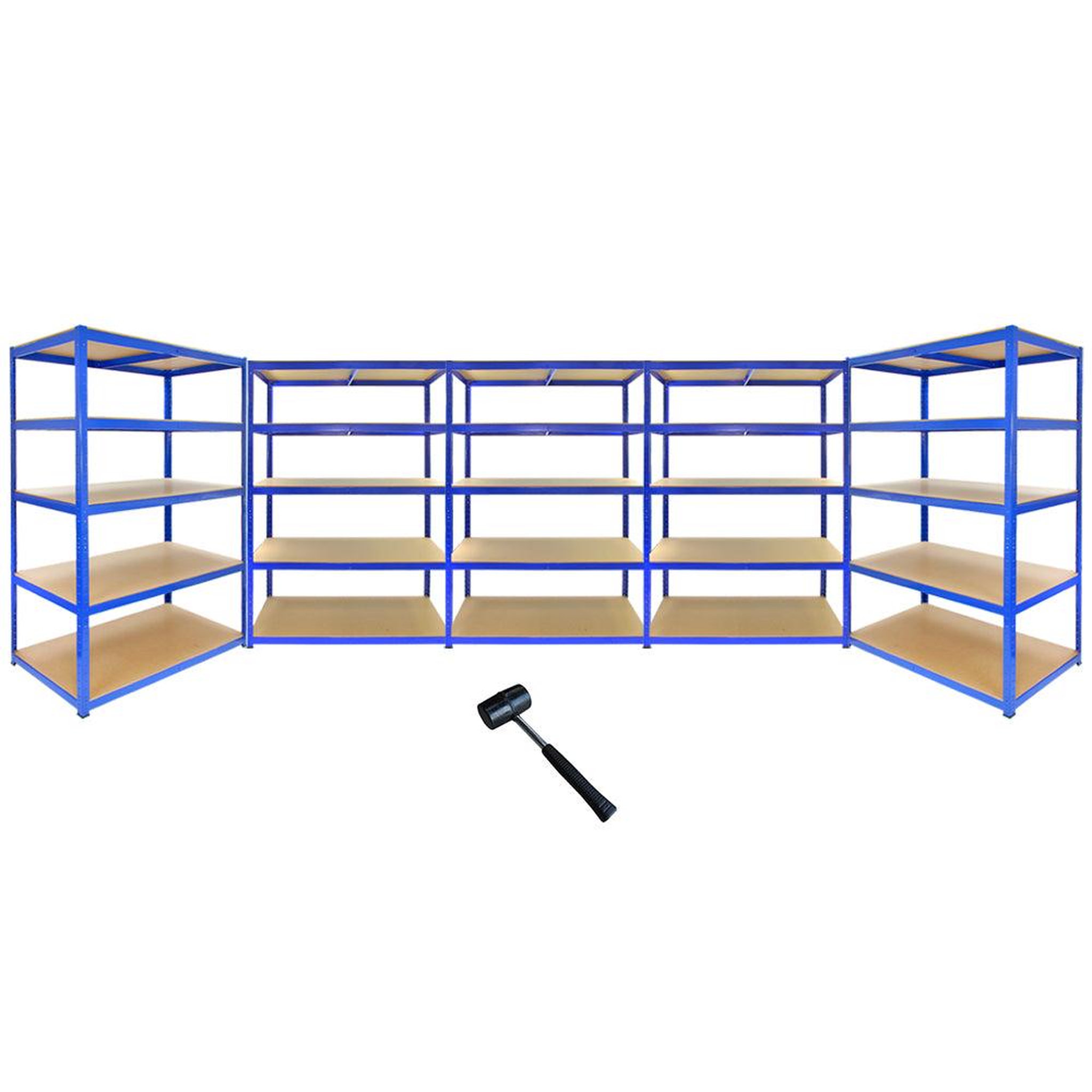 MONSTER RACKING 5 rayonnages t-rax en acier bleu 120cm x 60cm x 180cm