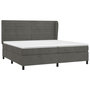 Voir la diapositive 3 : VIDAXL Sommier a lattes de lit et matelas Gris fonce 200x200cm Velours